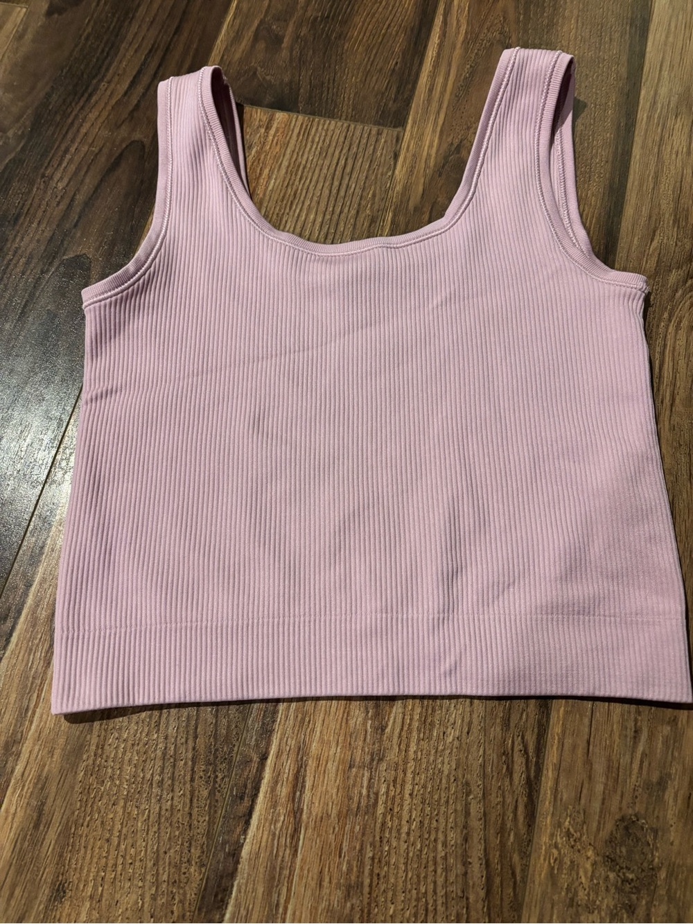 Athleta Girl Rise Above Rib Crop Tank Light Pink L 12